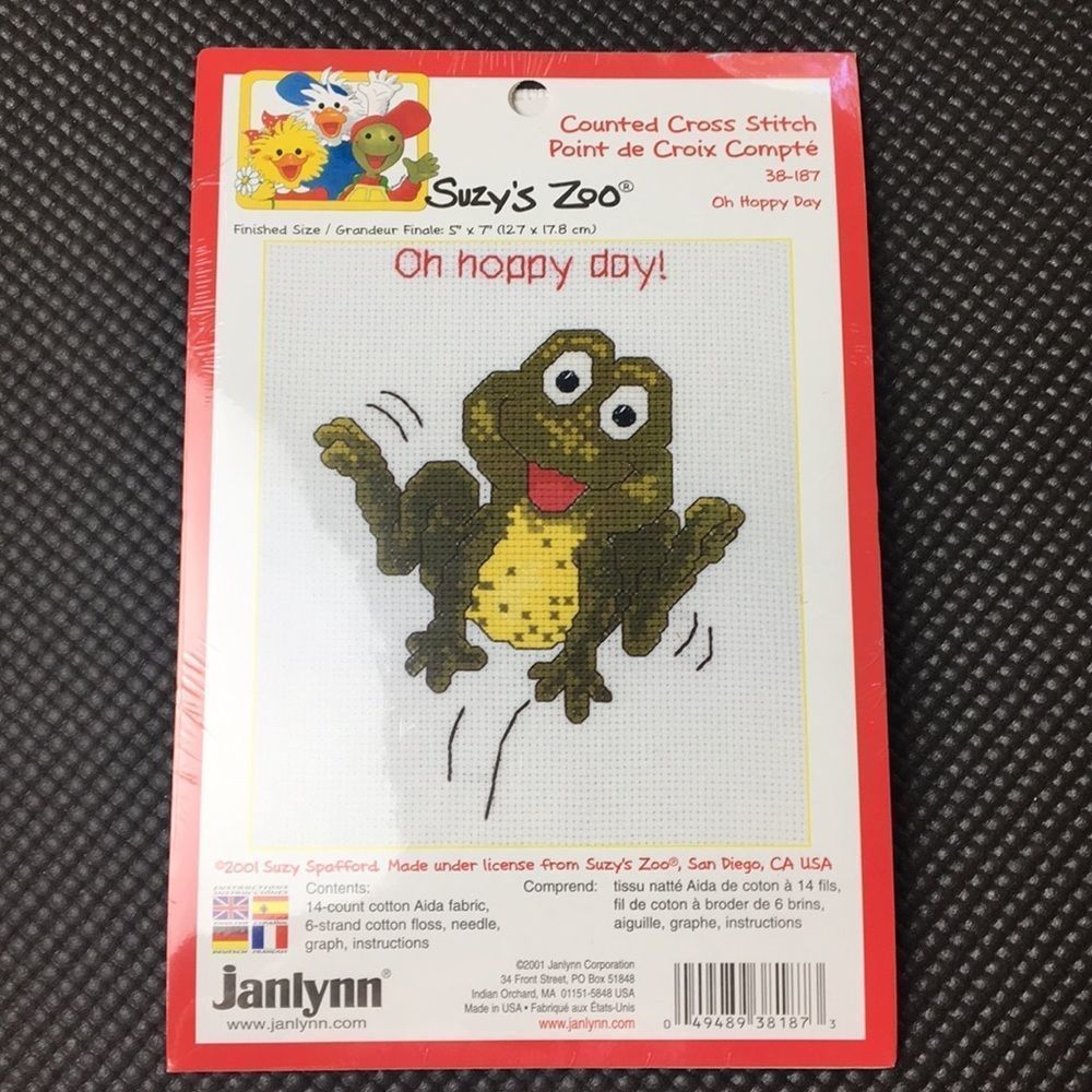 Janlynn Suzy's Zoo Frog Counted Cross Stitch